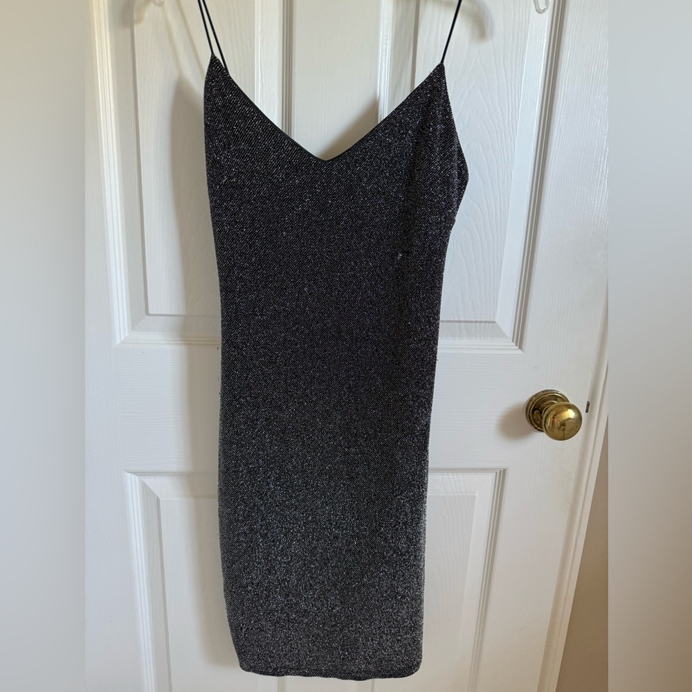 Black sparkly mini dress